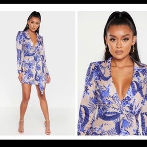 Pretty Little Thing Blazer Wrap Dress